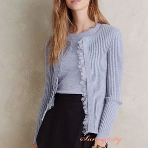 Anthropologie Knitted and Knotted Ribbed Cardigan